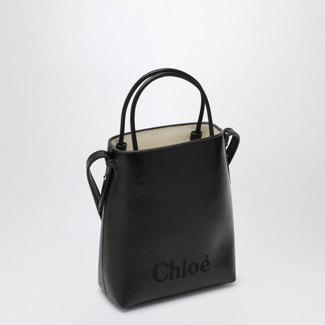 CHLOÉ ブラックレザー トートバッグ