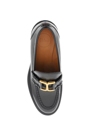 CHLOÉ Women’s Heeled Loafer with Engraved Detailing