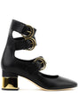 CHLOÉ Sophisticated Heel Shoe with Golden Buckles