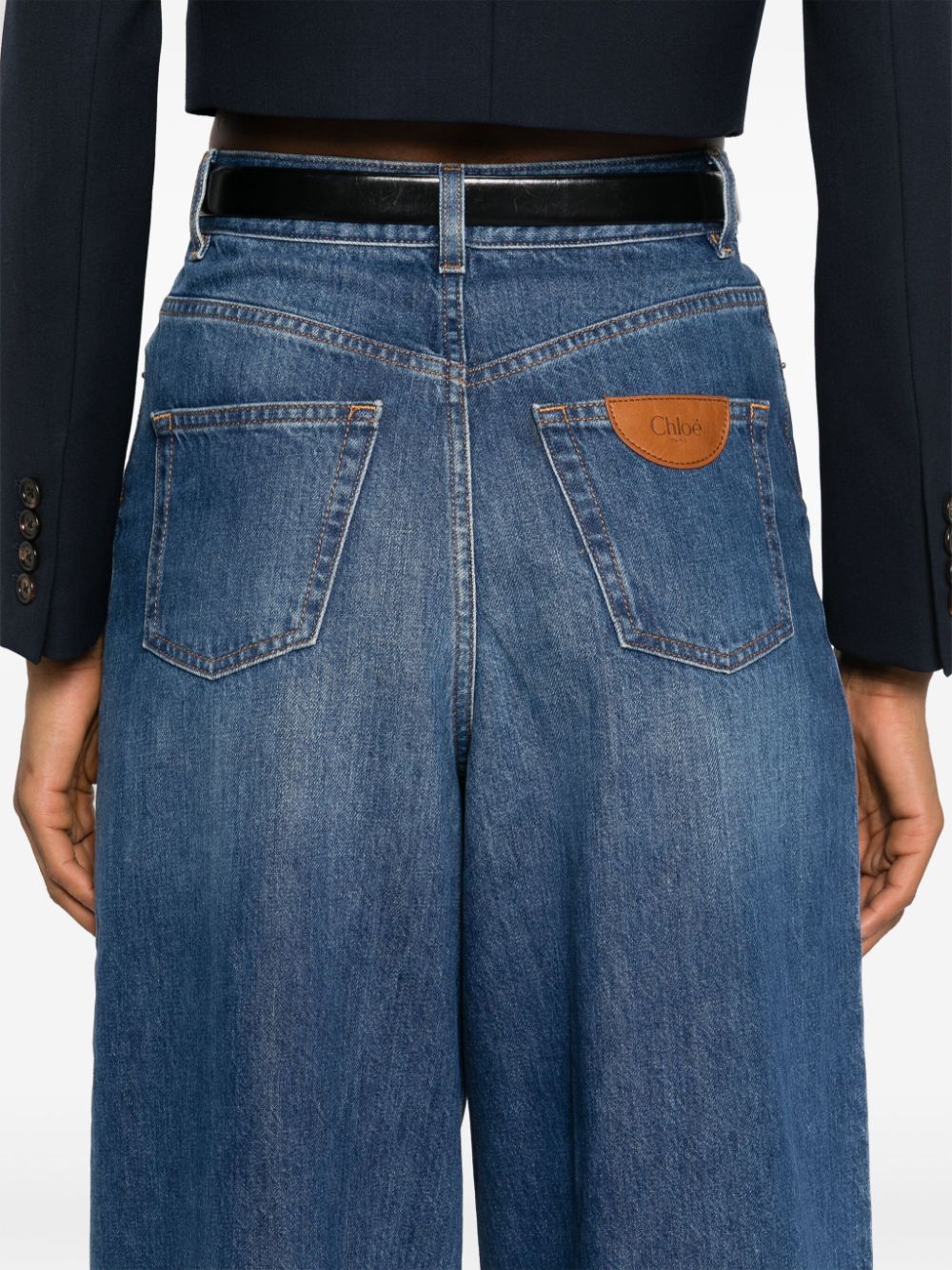 CHLOÉ High-Rise Wide Leg Denim Jeans