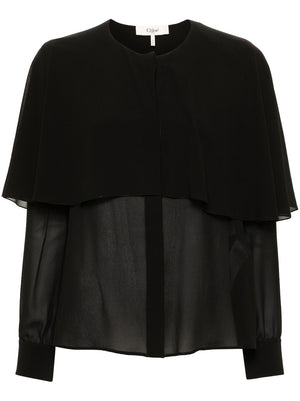 CHLOÉ Silk Cape-Style Shirt