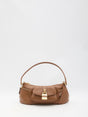 CHLOÉ Elegant Shoulder Bag with Golden Accents - Mini Size