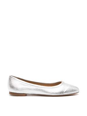 CHLOÉ Metallic Leather Ballerina Flats