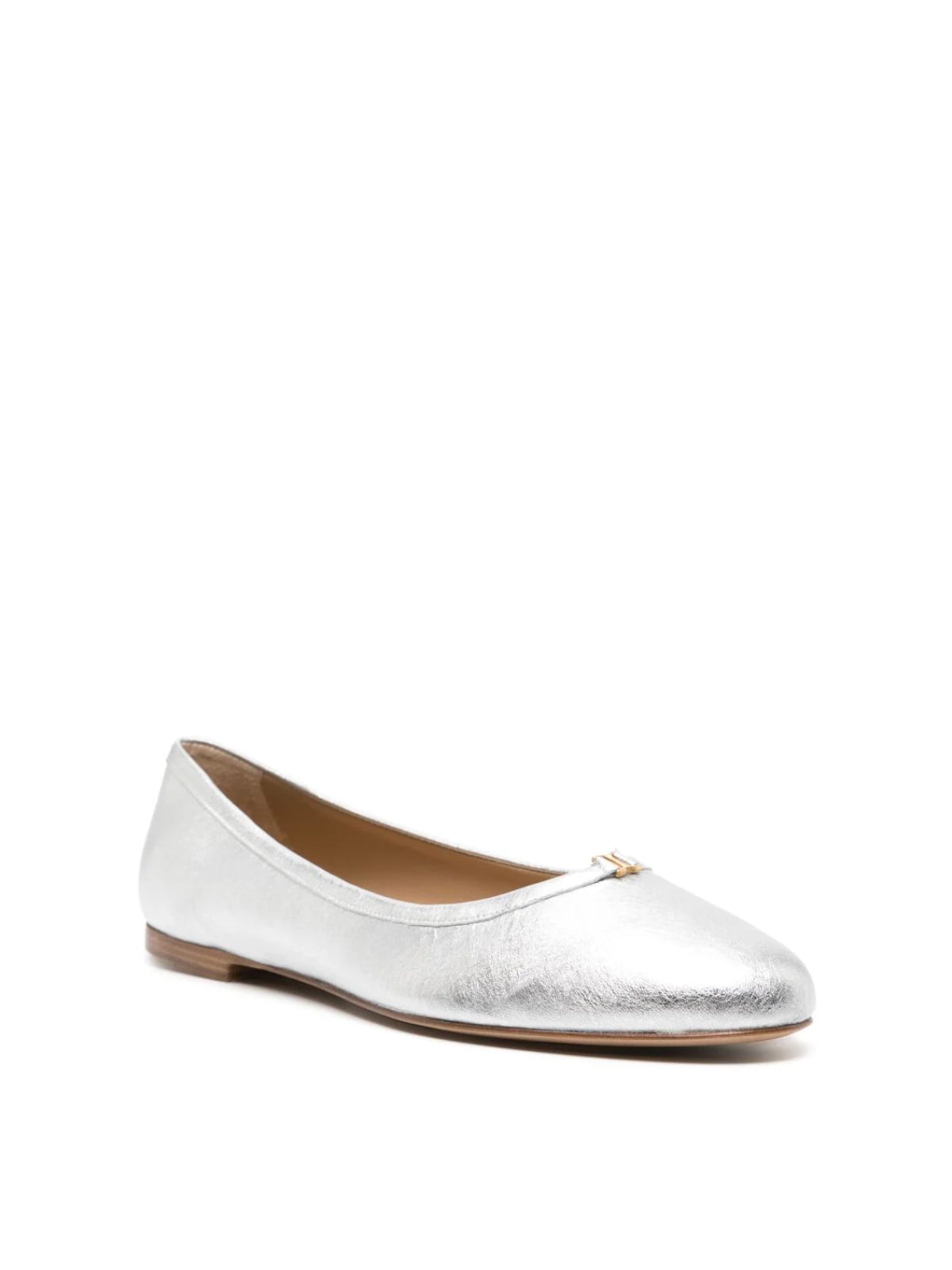 CHLOÉ Metallic Leather Ballerina Flats