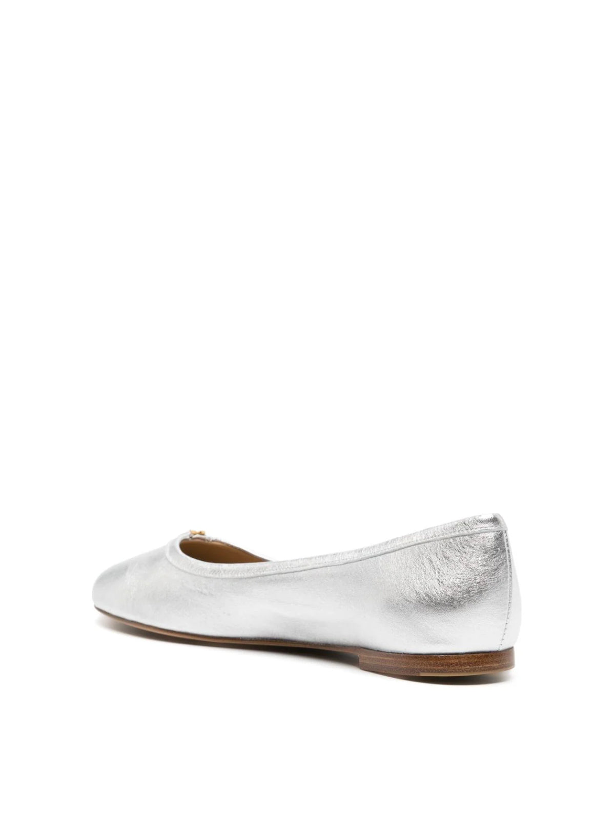 CHLOÉ Metallic Leather Ballerina Flats