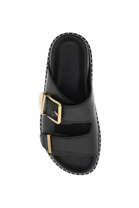 CHLOÉ Rebecca Leather Flat Sandal for Women