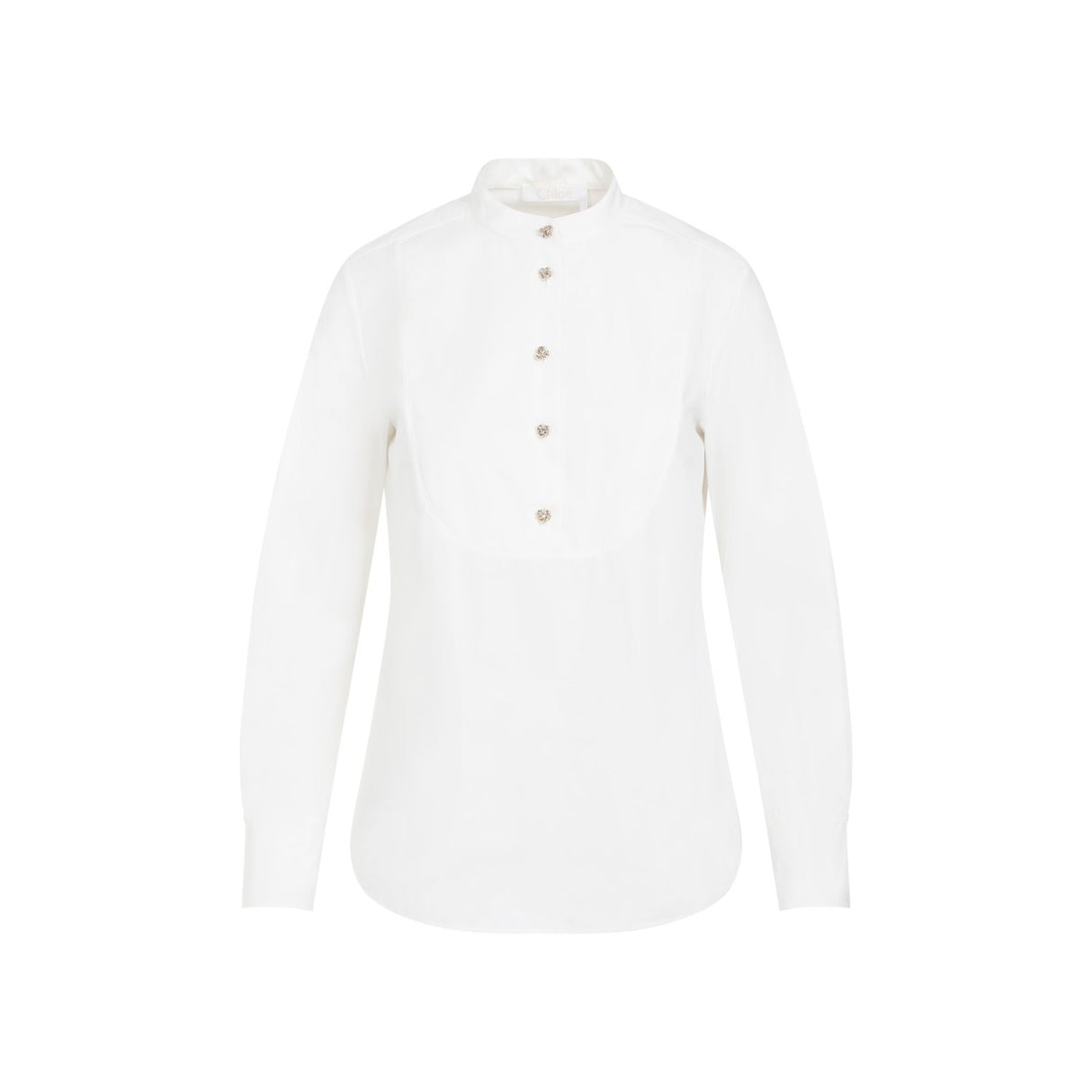 CHLOÉ Embellished Cotton Poplin Shirt - SS24