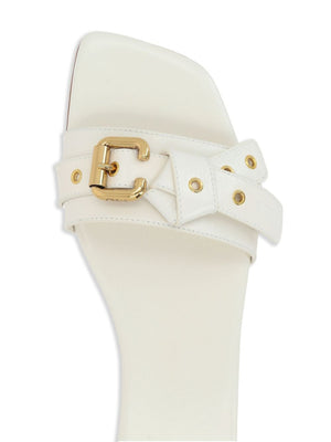 CHLOÉ Elegant Flat Sandals with Golden Buckle for Women