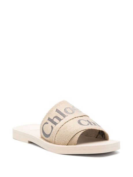 CHLOÉ Flat Logo Sandals for Women