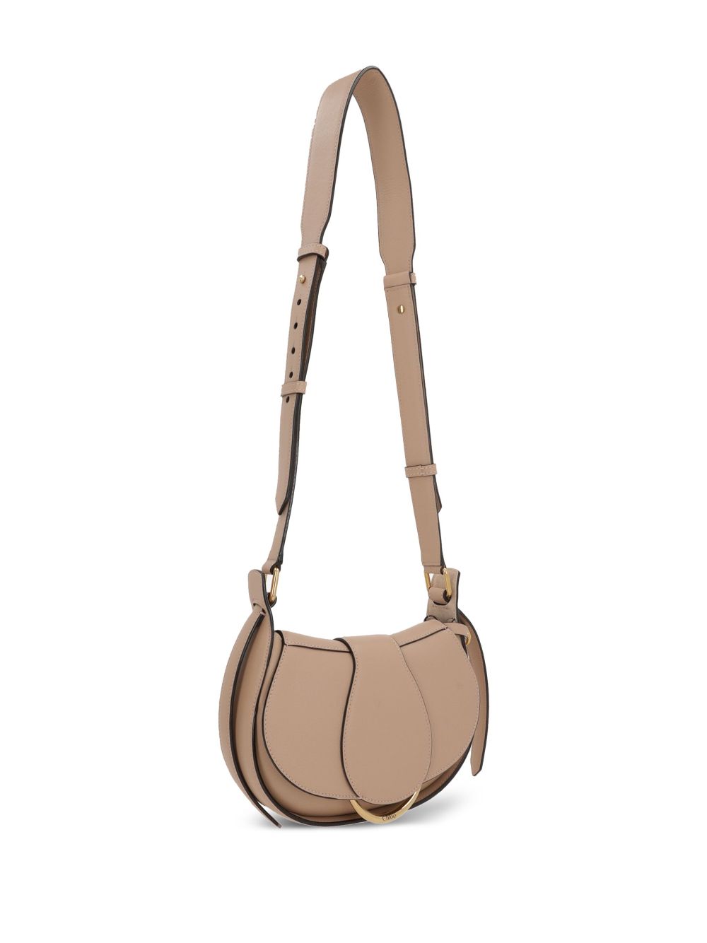 CHLOÉ Mini Leather Crossbody Bag with Golden Accents