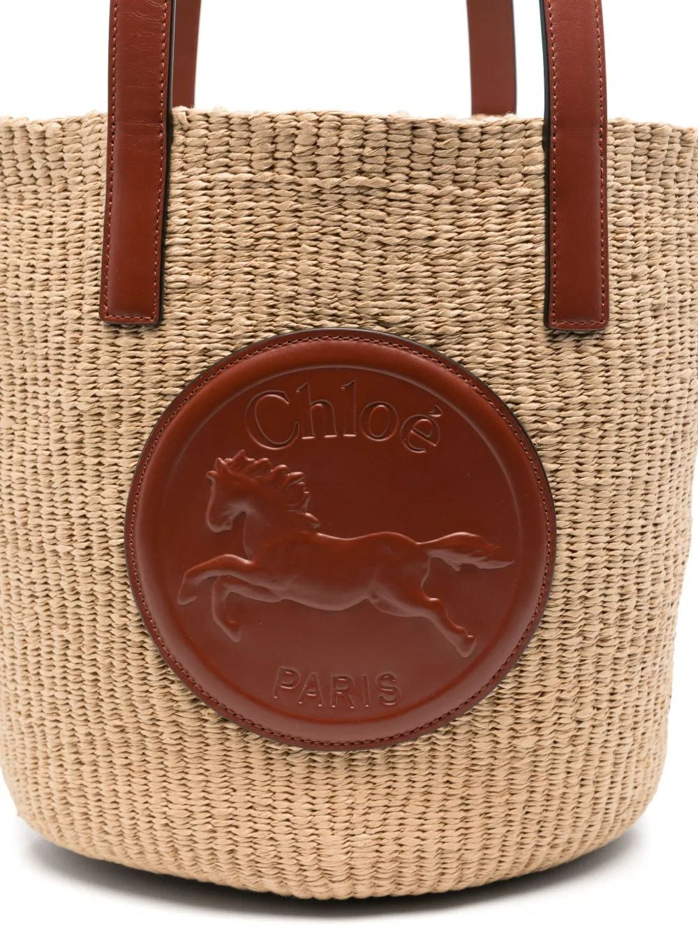 CHLOÉ Mini Horse Medal Basket Handbag