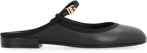 DOLCE & GABBANA Elegant Leather Flats with Adjustable Straps