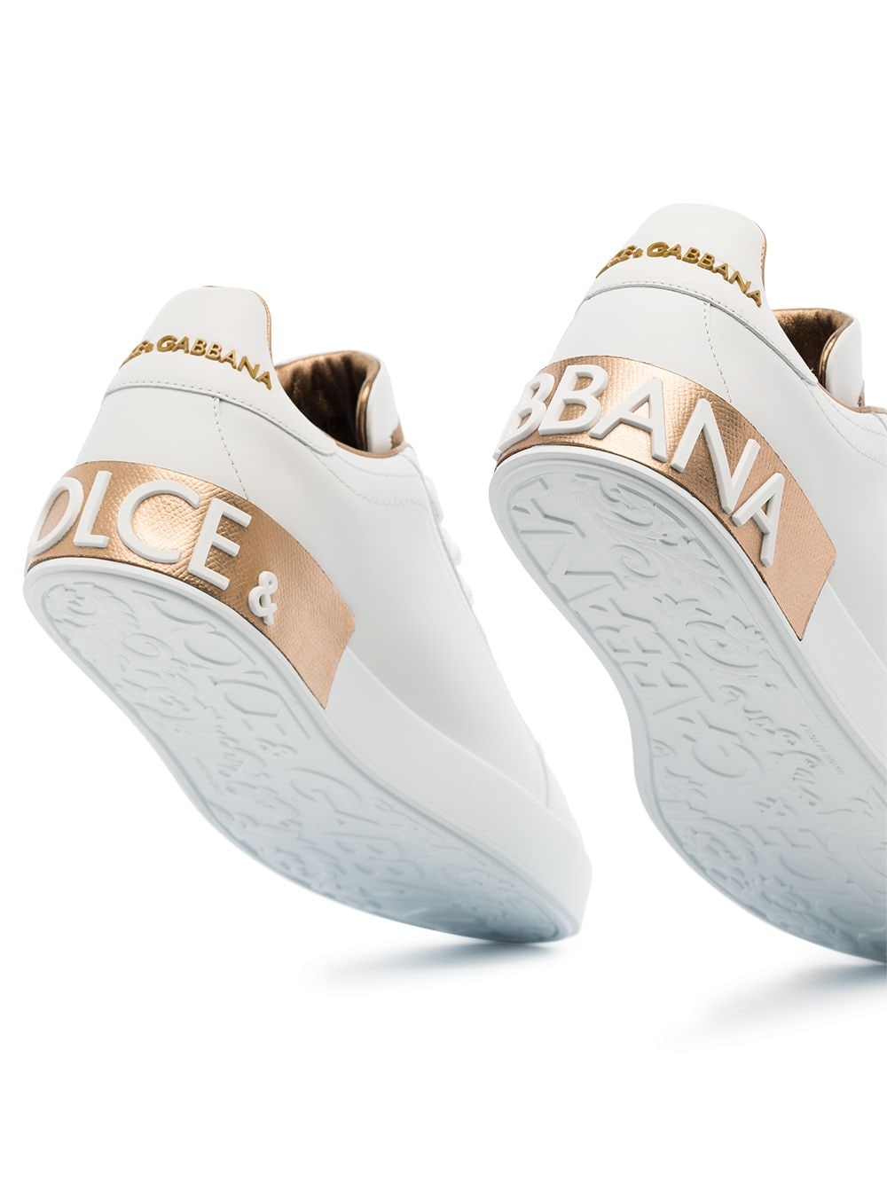 DOLCE & GABBANA Premium Leather Sneakers for Women - Fits Small, Take One Size Up