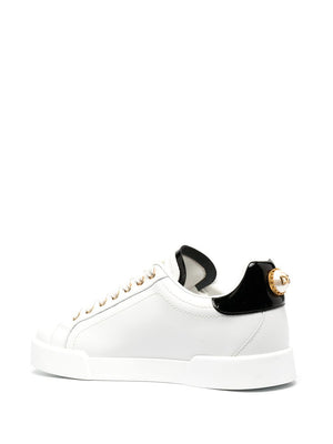 DOLCE & GABBANA Luxury Leather Portofino Sneakers for Women