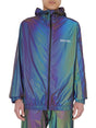 MARCELO BURLON Men's Wind Jacket with Front Zip and Hood