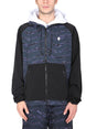 MARCELO BURLON Mens Windbreaker with Cross Print and Drawstring Hood