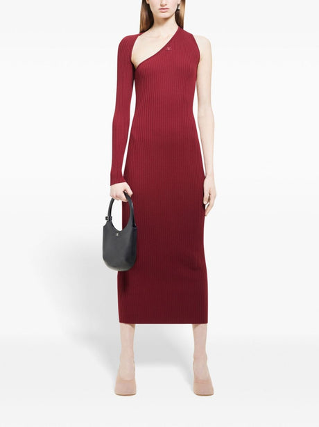 COURREGES Asymmetrical Long Sleeve Dress