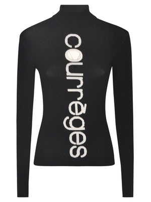 COURREGES Chic Intarsia-Knit Sweater for Women