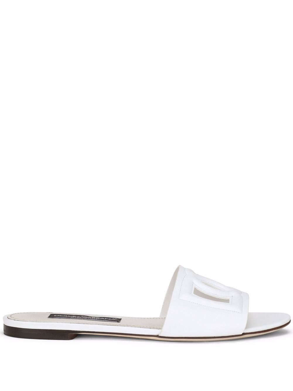 DOLCE & GABBANA Elegantly Crafted Leather Slide Sandals for Women