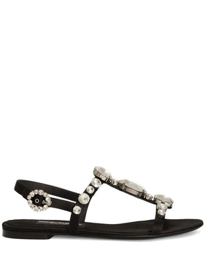 DOLCE & GABBANA Crystal Embellished Sandals for Women