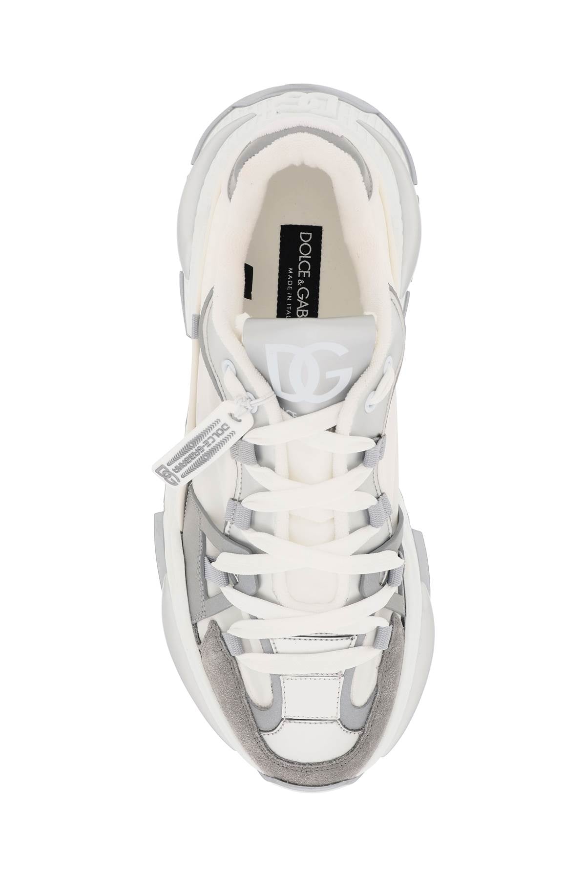 DOLCE & GABBANA Low-Top Men's Sneaker with Contrasting Leather Details