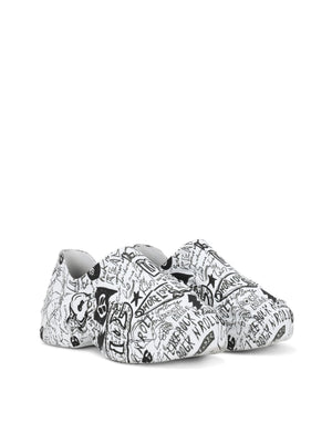 DOLCE & GABBANA Graffiti-Print Logo Sneakers for Men