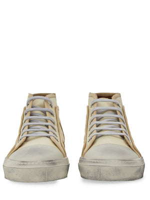 DOLCE & GABBANA Vintage Mid Top Sneakers with Rubber Sole