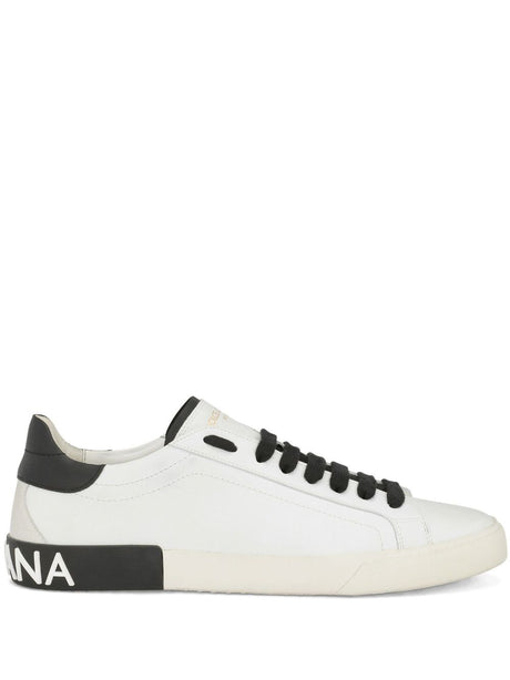 DOLCE & GABBANA Classic Leather High-Top Sneakers for Men