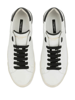 DOLCE & GABBANA Classic Leather High-Top Sneakers for Men