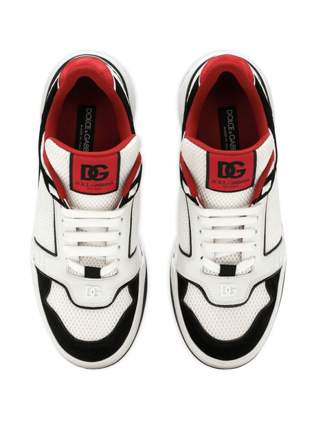 DOLCE & GABBANA Leather and Mesh Sneakers for Men