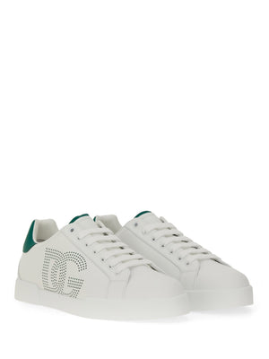 DOLCE & GABBANA Men's Premium Leather Portofino Sneakers