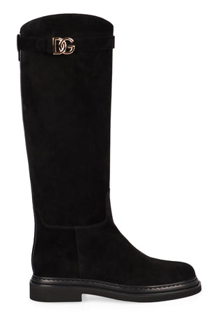 DOLCE & GABBANA Suede Knee High Boots for Women