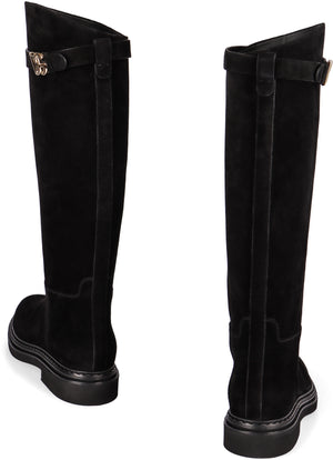 DOLCE & GABBANA Suede Knee High Boots for Women