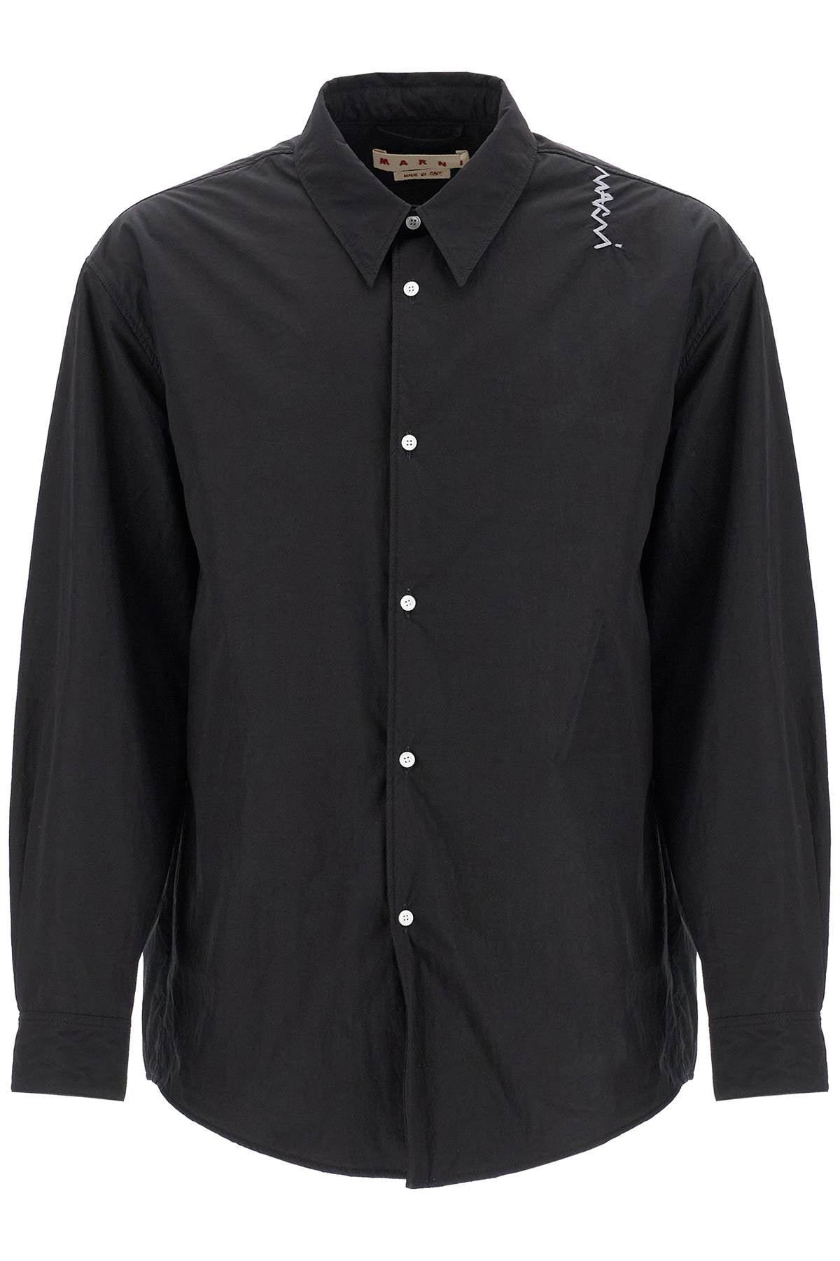 MARNI Padded Overshirt with Embroidered Logo - Size IT 48