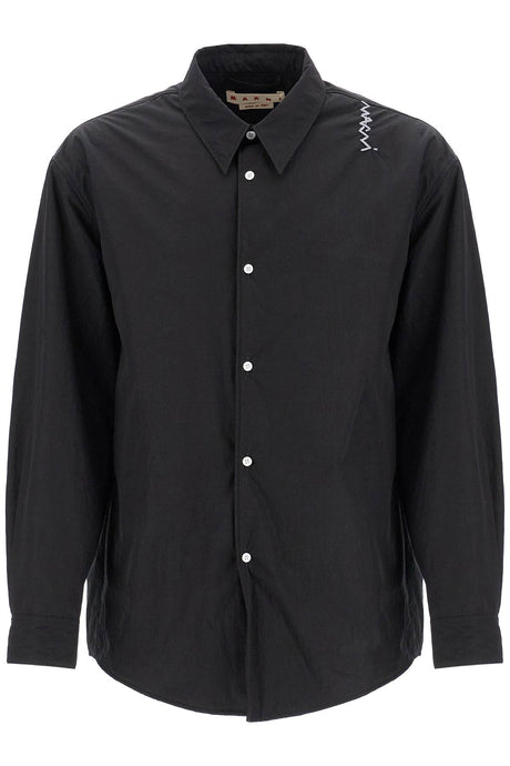 MARNI Padded Overshirt with Embroidered Logo - Size IT 48