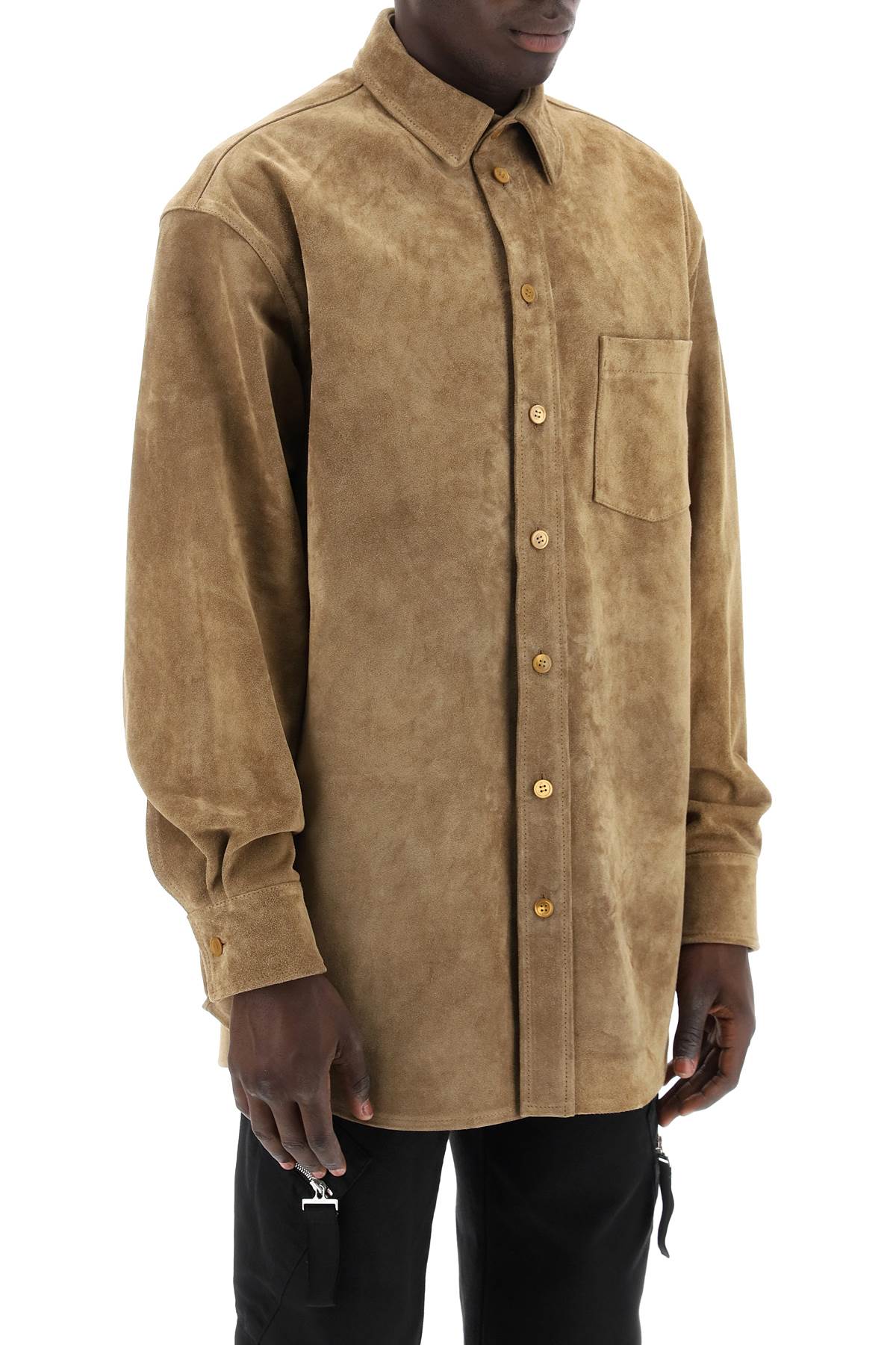 MARNI Suede Leather Overshirt - Size 48