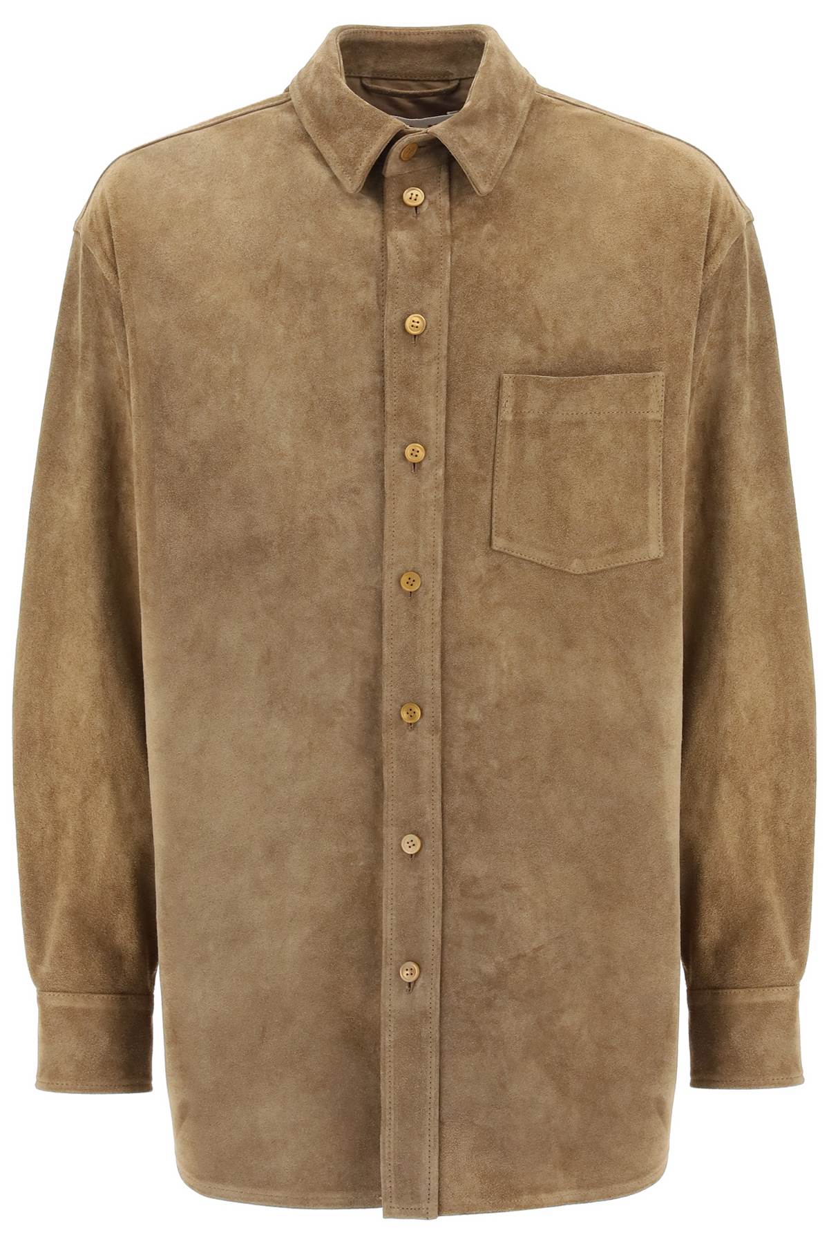 MARNI Suede Leather Overshirt - Size 48