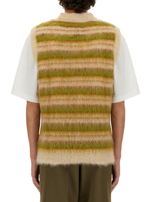 MARNI Striped Mohair Vest - Size 48 IT