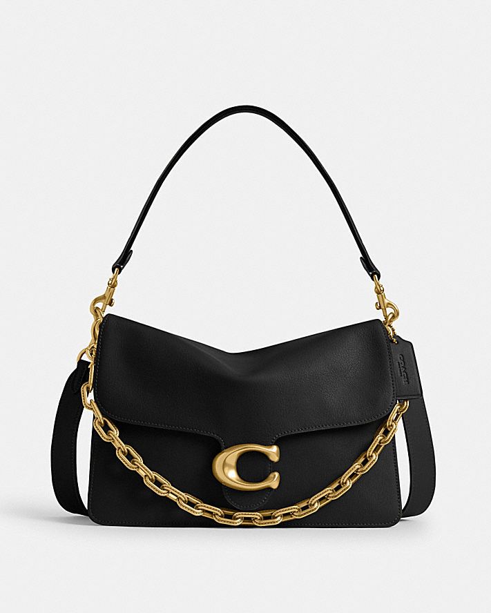 COACH Soft Grain Leather Chain Tabby Shoulder Bag