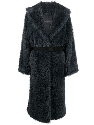 ERMANNO SCERVINO Belted Shearling Wool Jacket