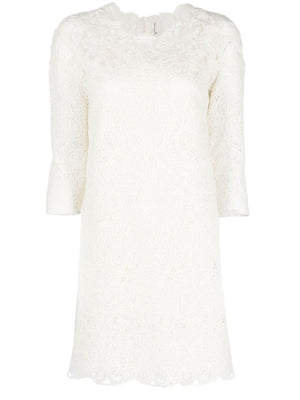 ERMANNO SCERVINO Chic Guipure Lace Mini Shift Dress