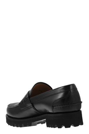 CHURCH'S Elegant Smoked Calfskin Moccasins