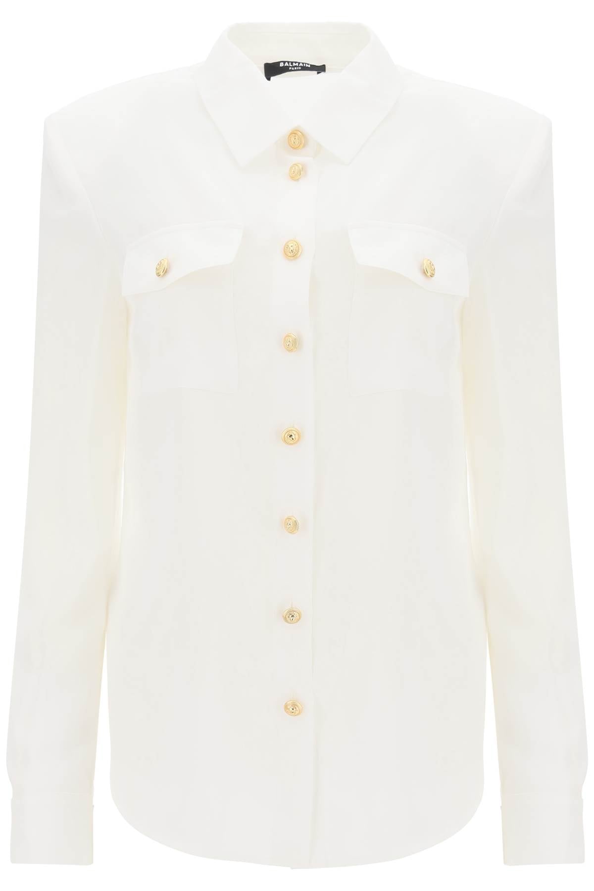 BALMAIN Buttoned Silk Shirt - FW24 Collection