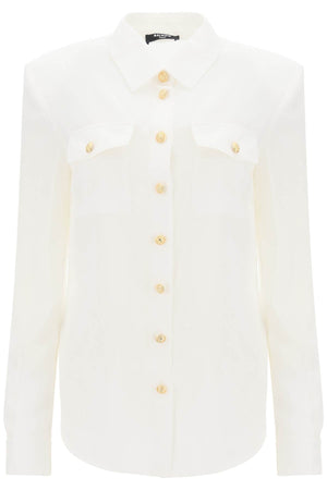 BALMAIN Buttoned Silk Shirt - FW24 Collection