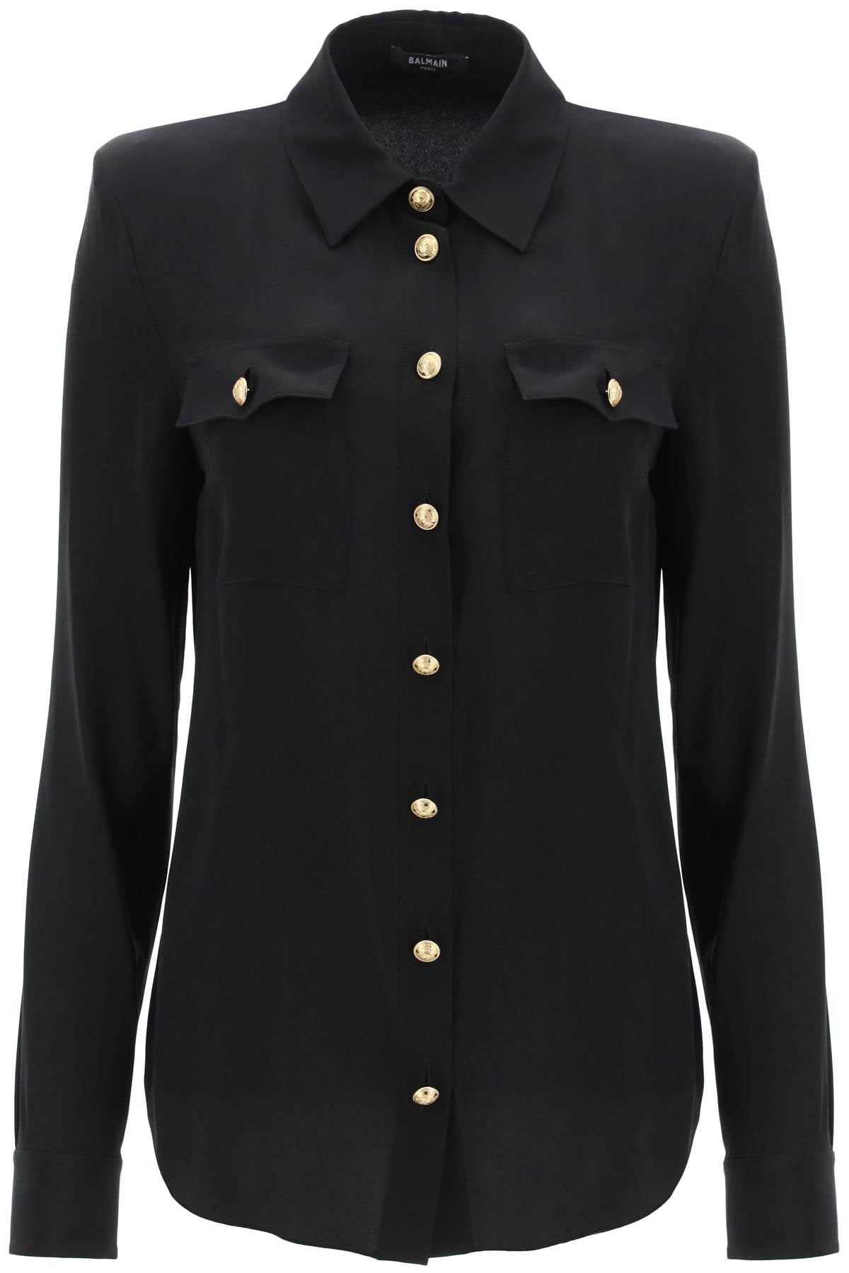 BALMAIN Buttoned Silk Shirt - FW24 Collection