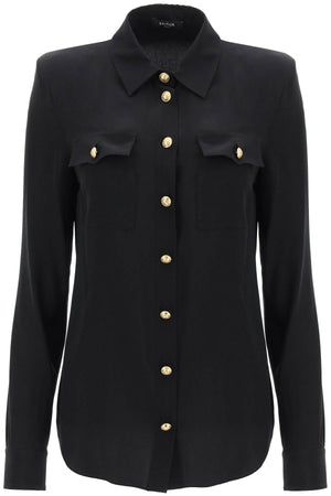 BALMAIN Buttoned Silk Shirt - FW24 Collection