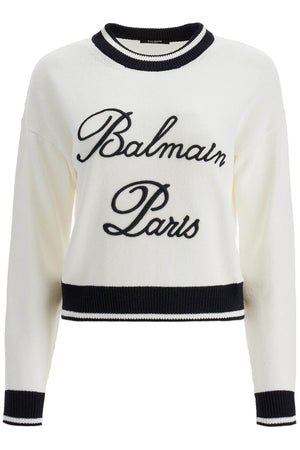 BALMAIN クルーネック シャツ コットンリヨセル混紡 ボクシースタイル