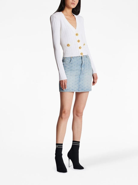 BALMAIN Buttoned V-Neck Cardigan