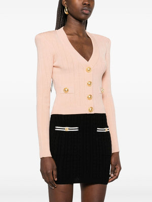 BALMAIN Buttoned V-Neck Cardigan