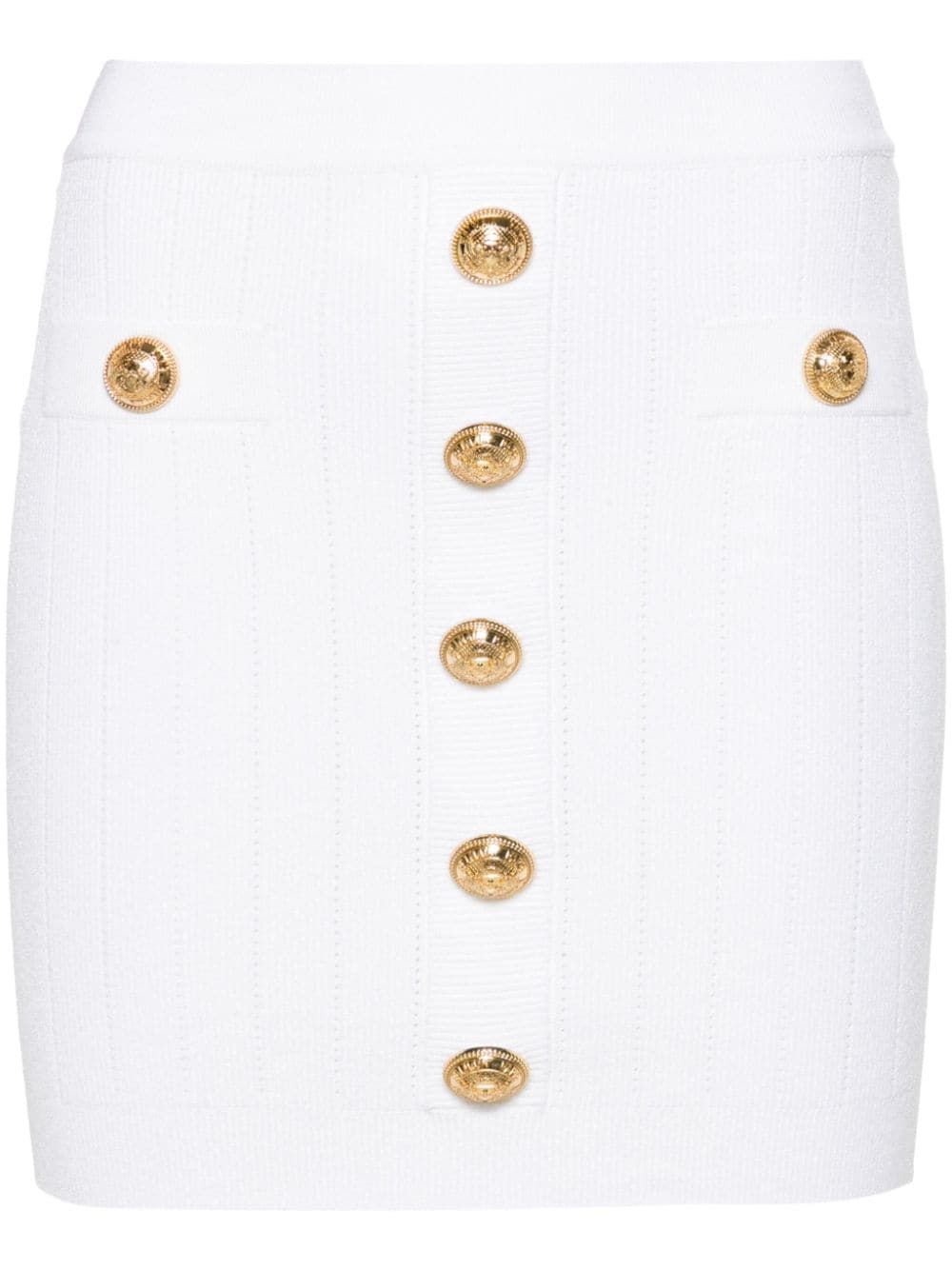 BALMAIN Buttoned Knit Skirt